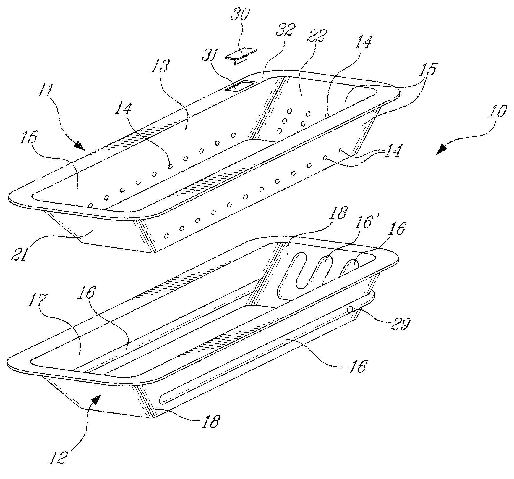 Bathtub formed of interconnected shells and method of commercialization