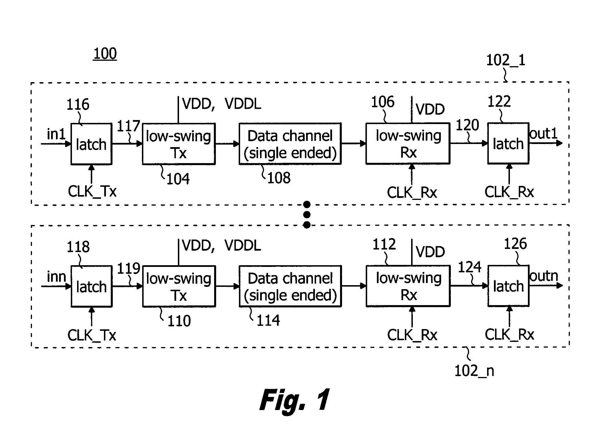 Low-swing signaling scheme for data communication