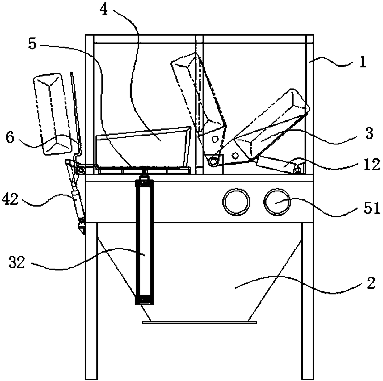 Automatic bag opening machine for powder