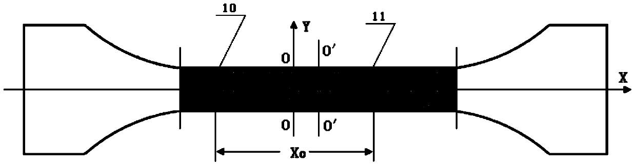 Intelligent breaking elongation test method of metal material based on random point tracking