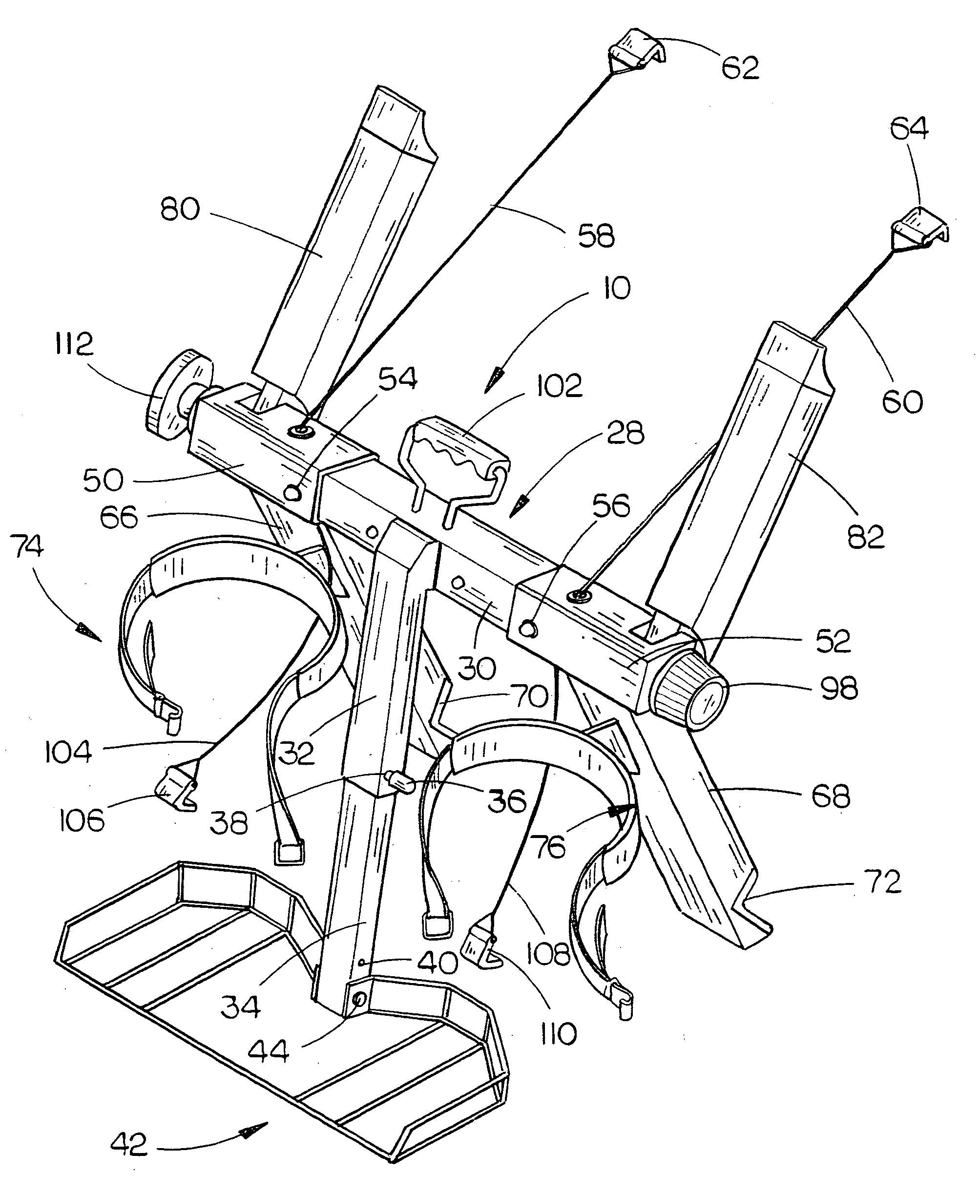 Collapsible and foldable golf bag carrier for a vehicle