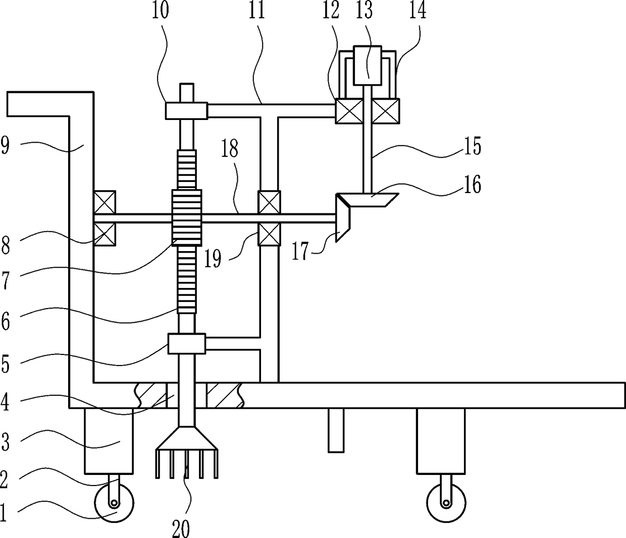 Pit-digging breeding apparatus for garden nursery stocks