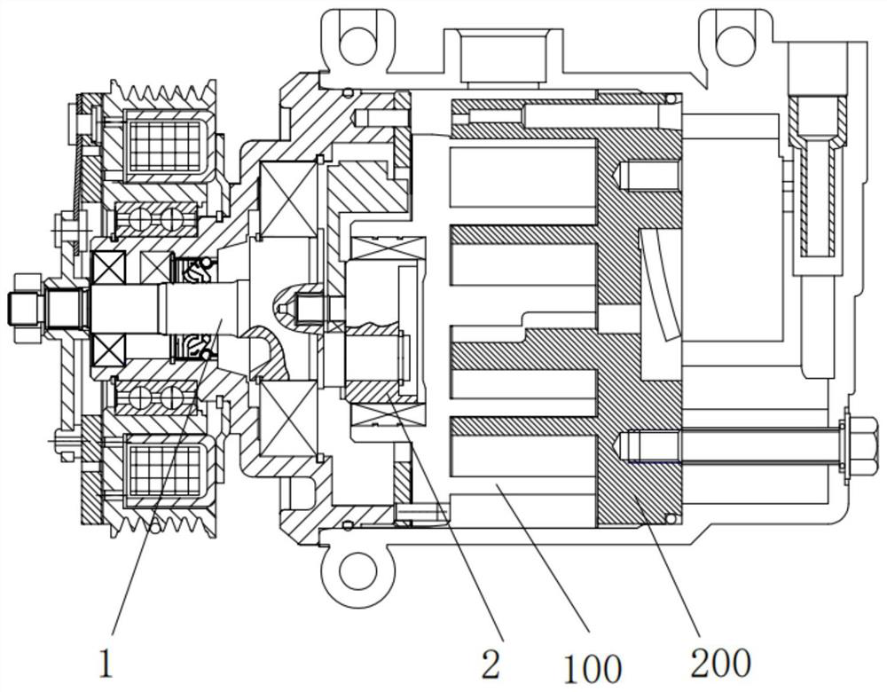 Radial flexible structure of scroll compressor and scroll compressor