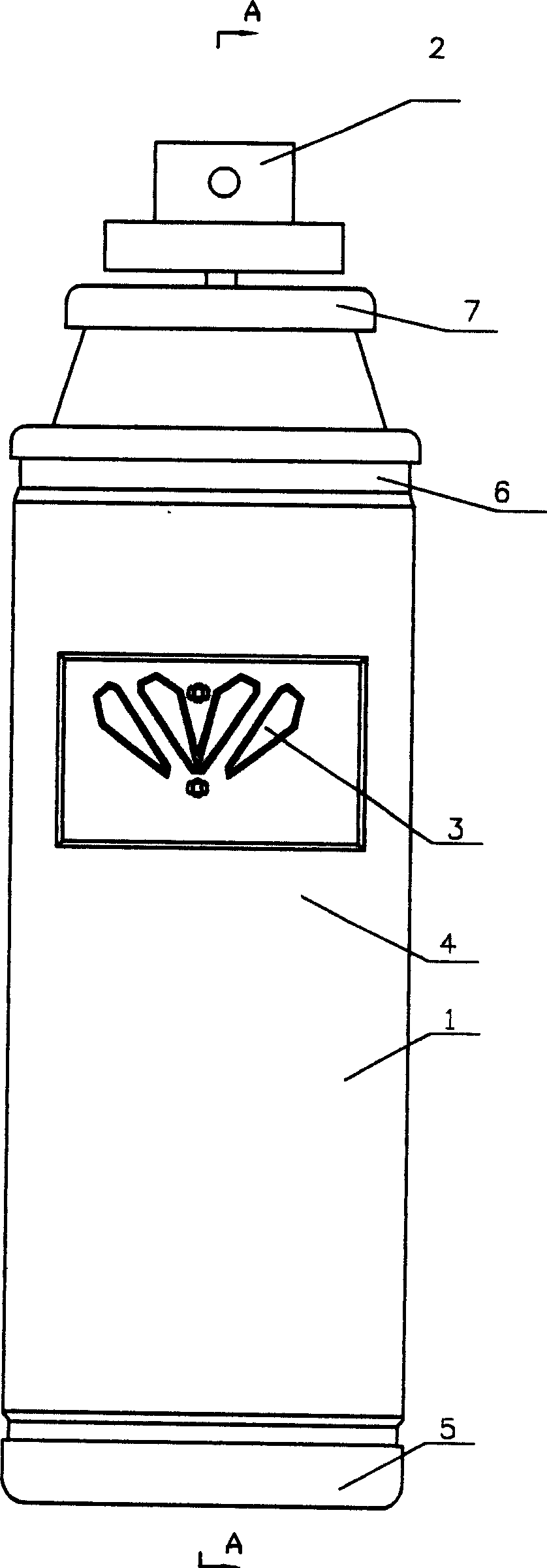 Packing pot of aerosol and its production