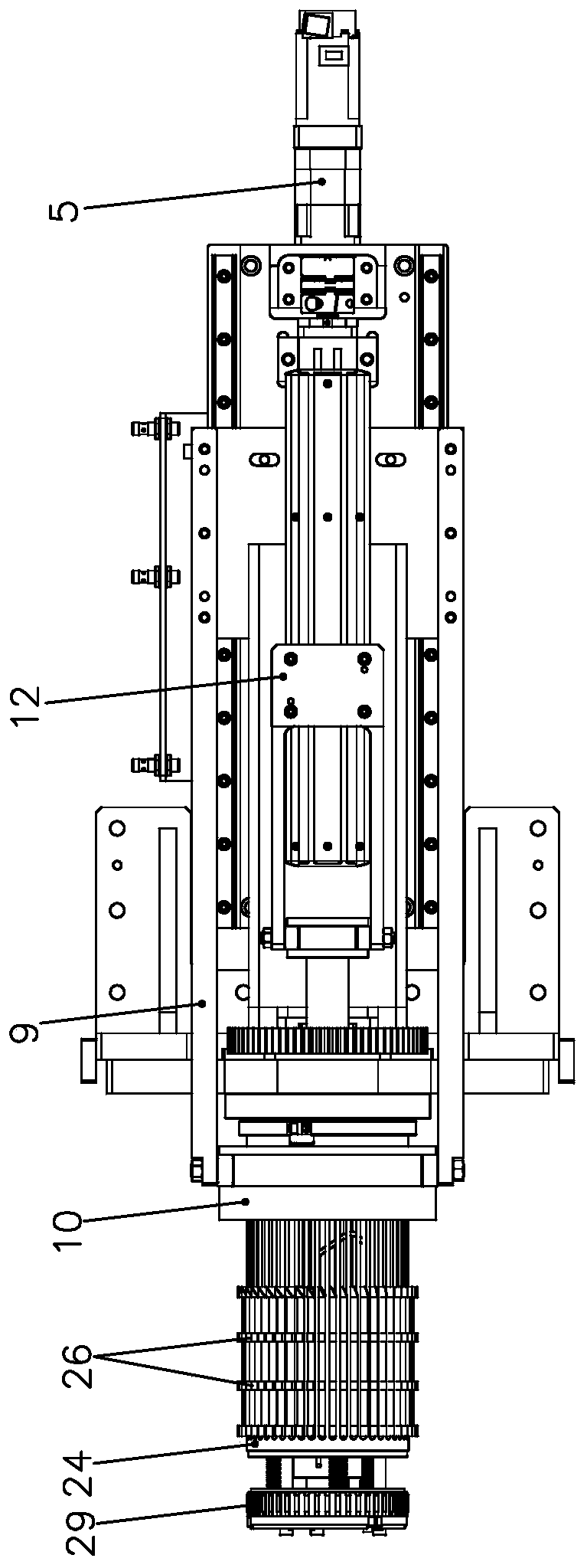 Device and method for inserting flat wire hairpins into stator