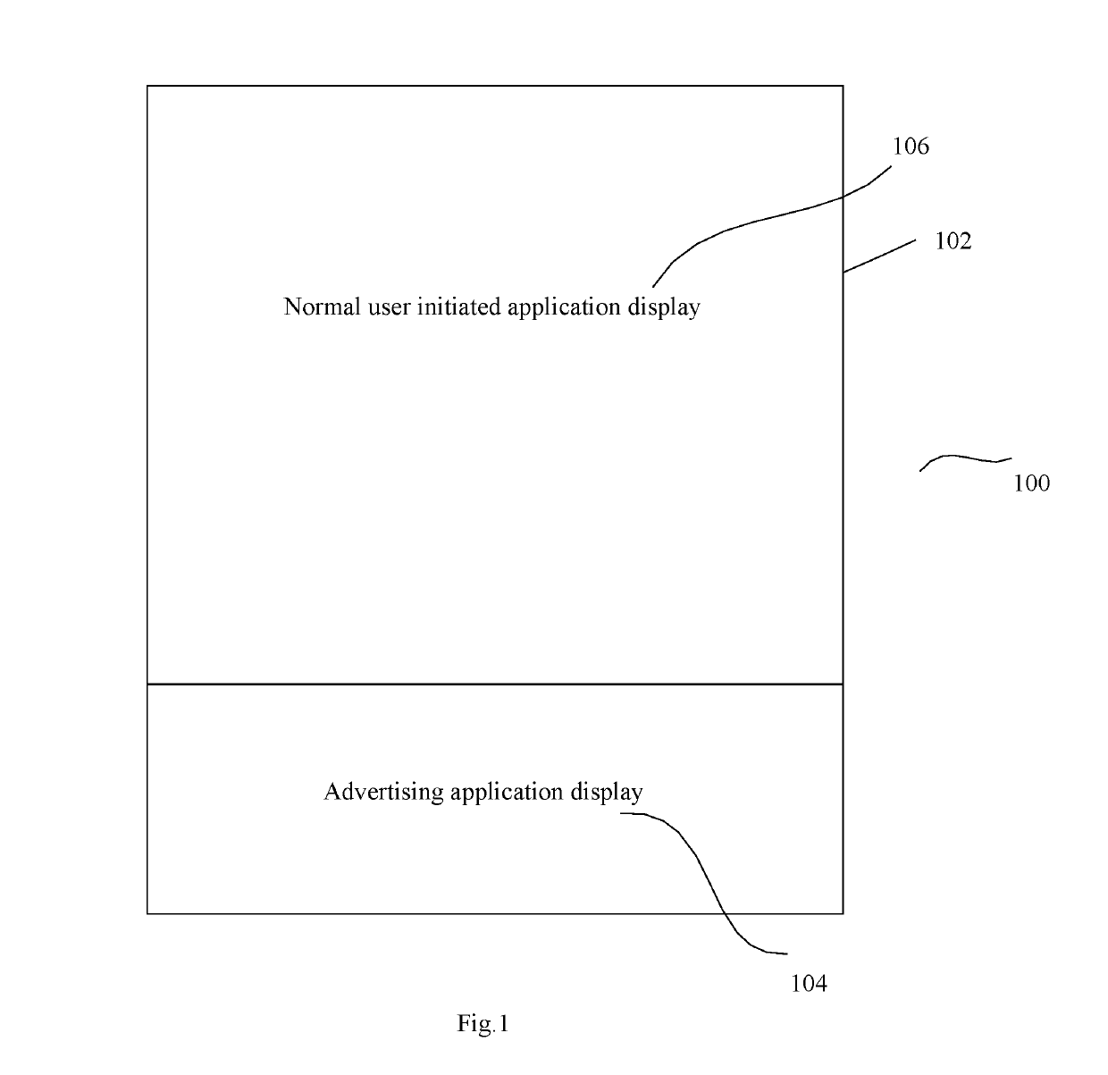 System and method for providing contents on a portion of display screen of a mobile device