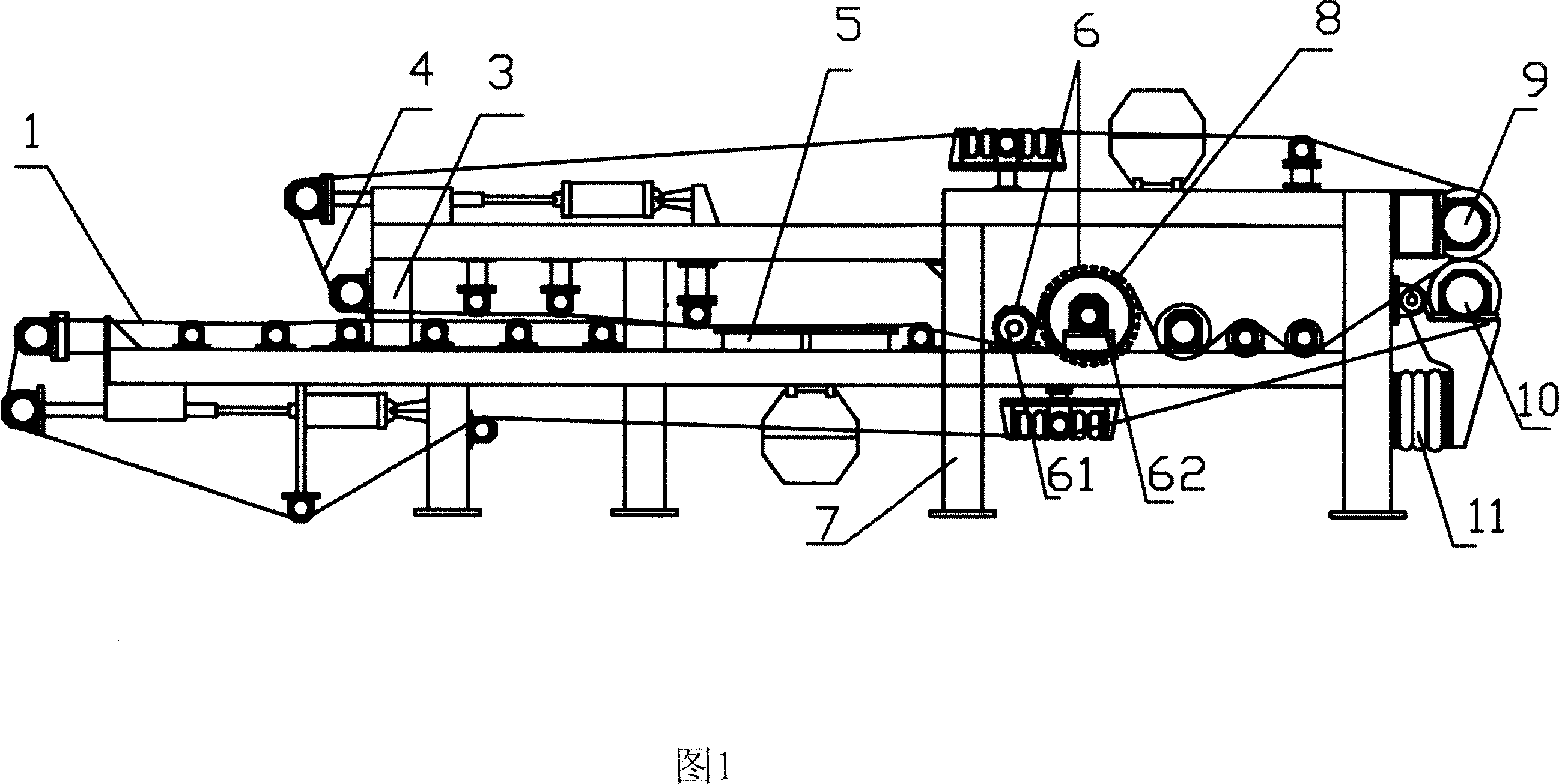 Pressure filtration technology and band type filter press for realizing said process