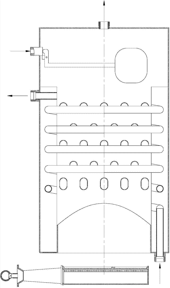 Volumetric steam wall-hanging stove