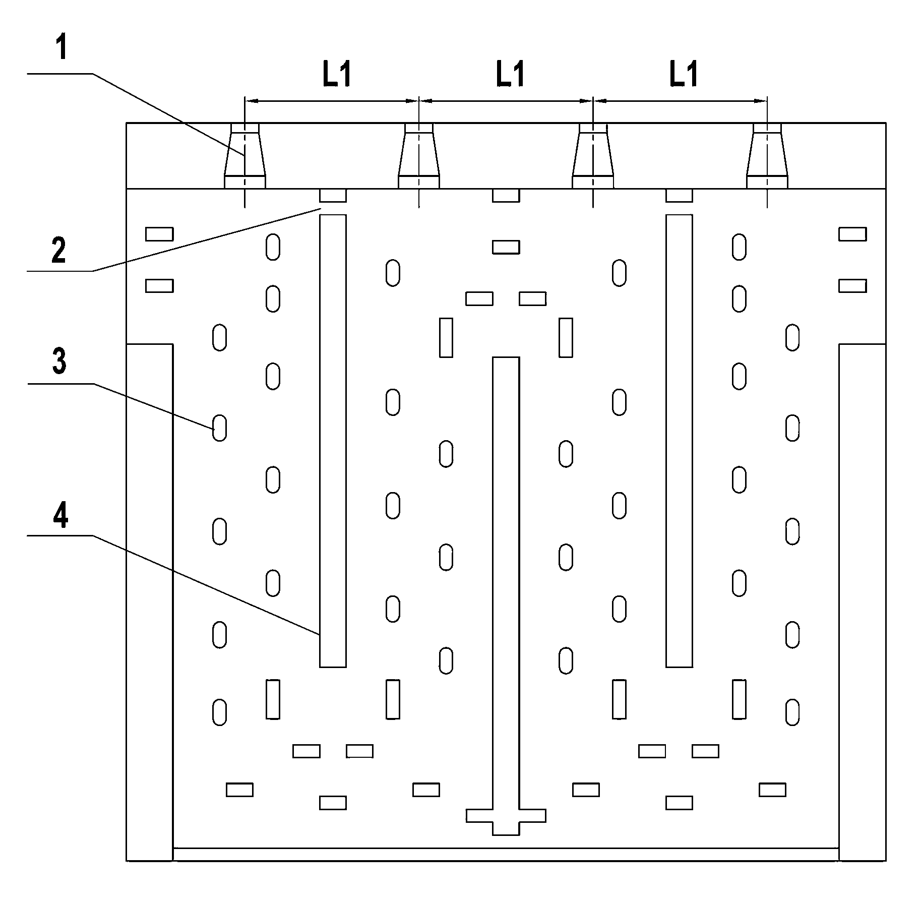 Opening type roasting fire way pulling brick and method of fire hole arrangement