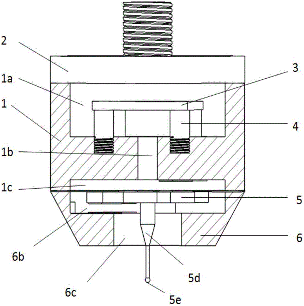 Contact type scanning probe for micro-nano three-coordinate measuring machine