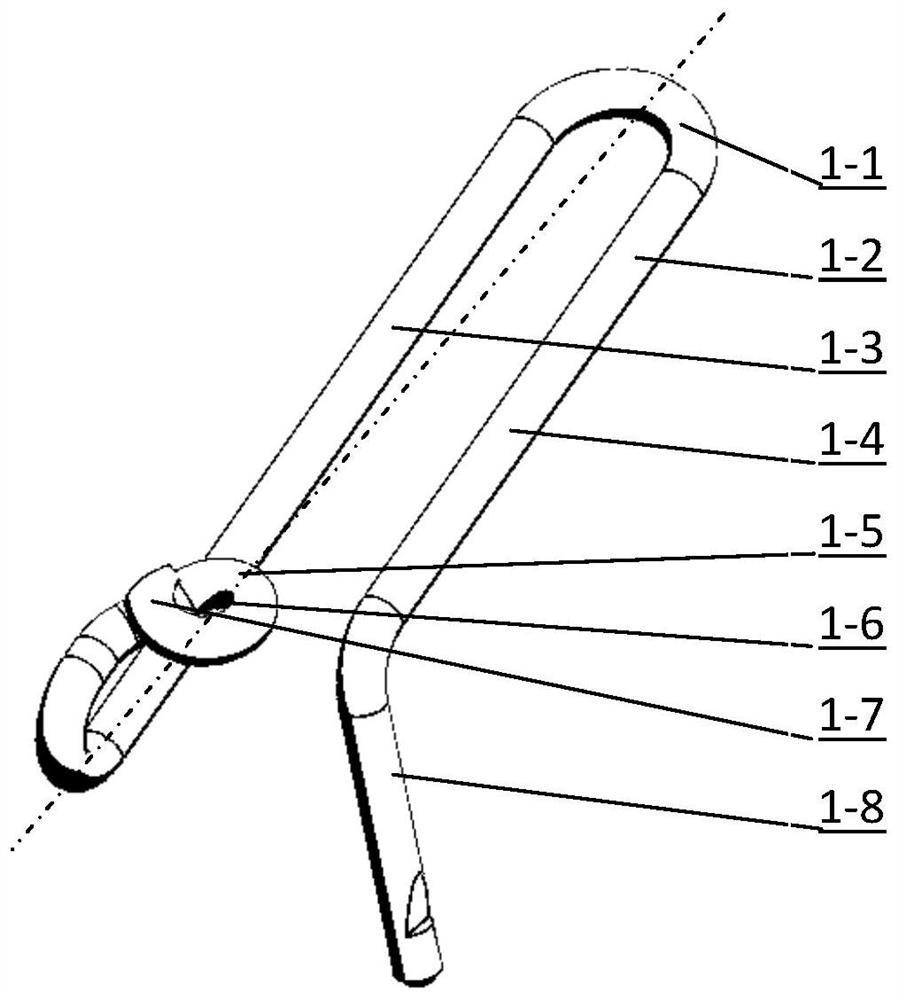 Double-arm yarn guide hook