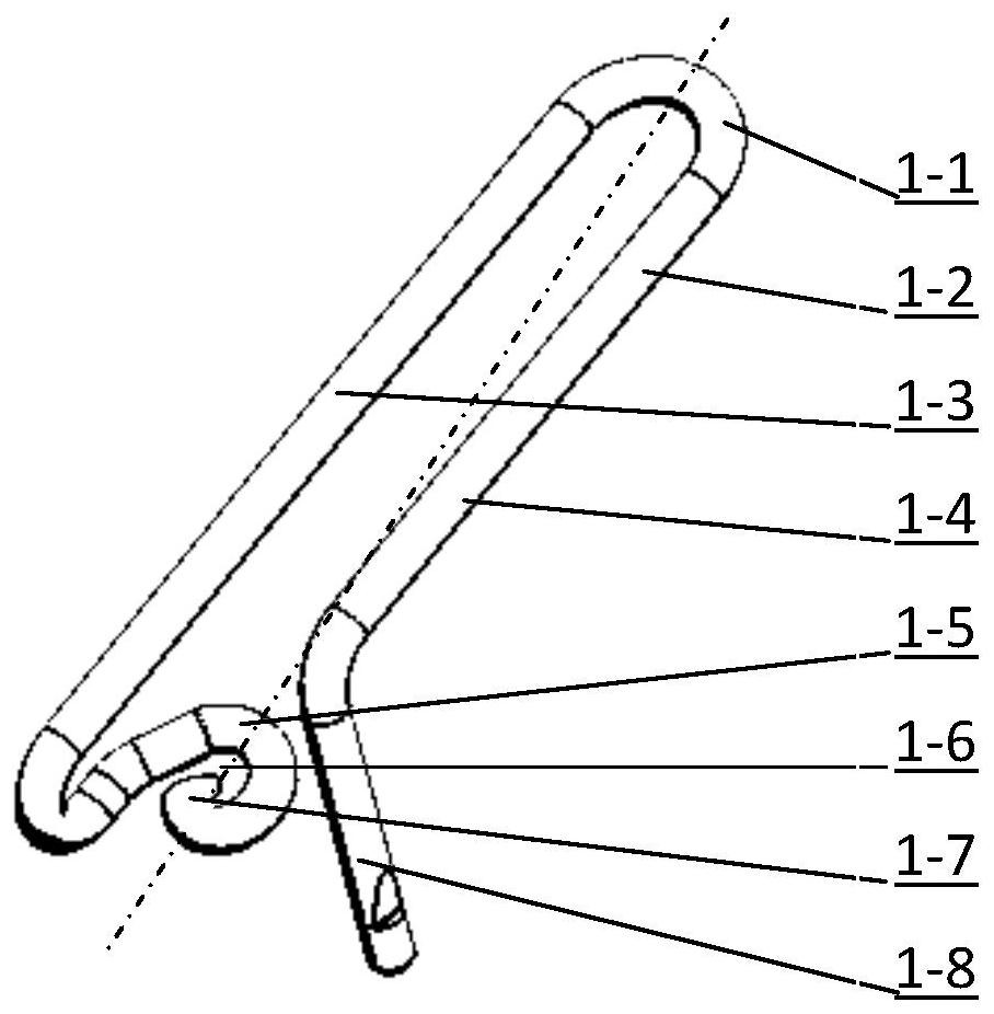 Double-arm yarn guide hook