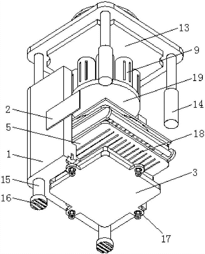 Spin-drying machine for removing water from ginger slices