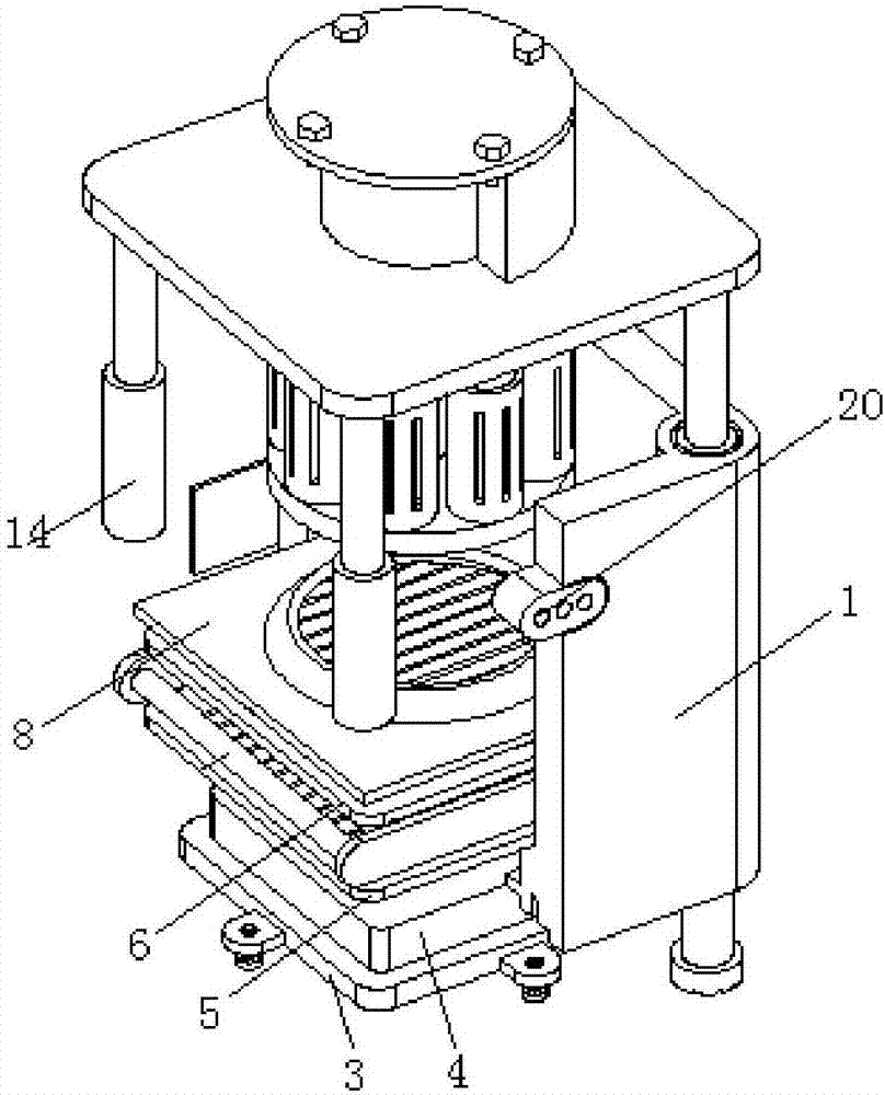 Spin-drying machine for removing water from ginger slices