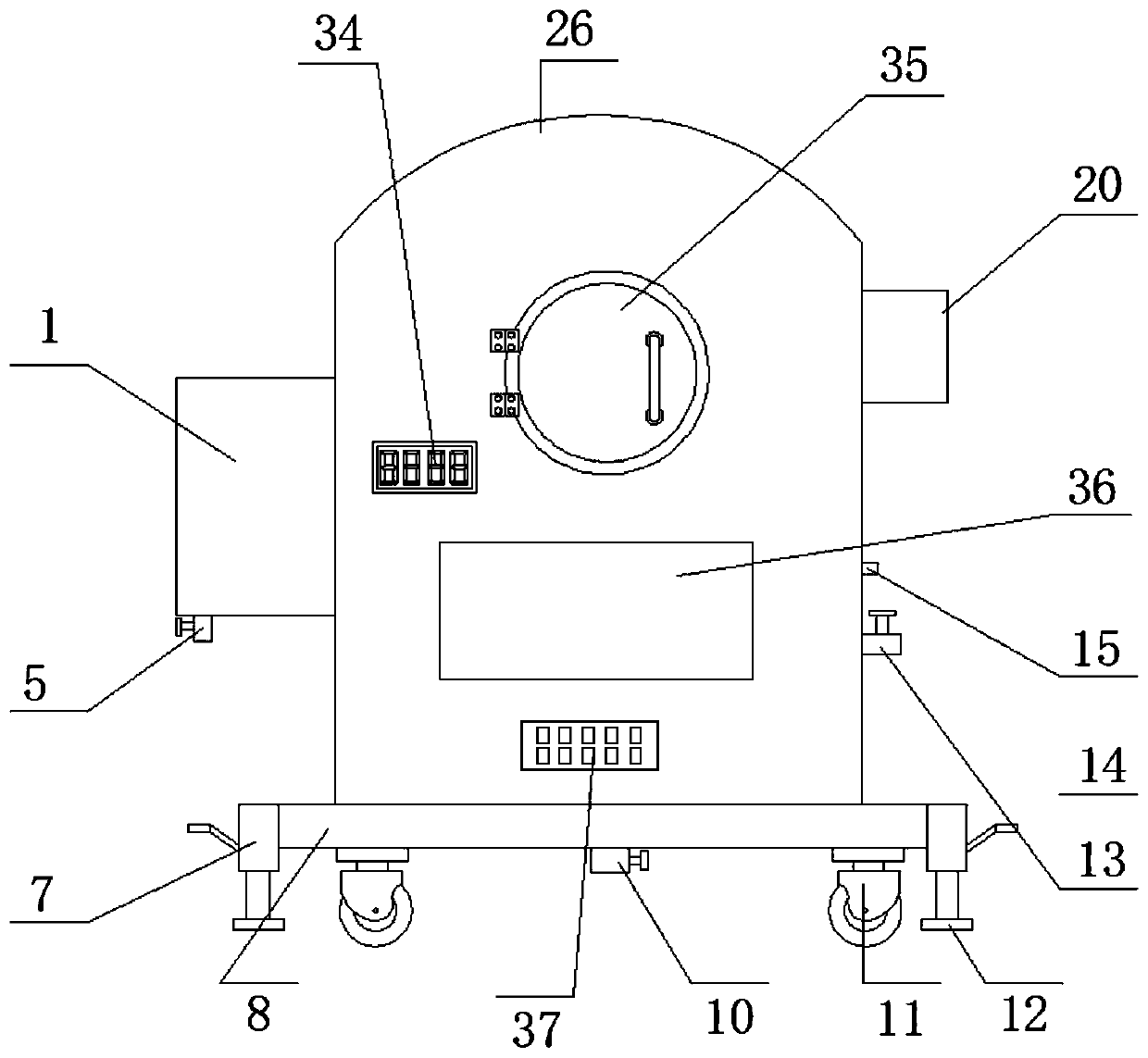 Grain dehydration device for agricultural scientific research