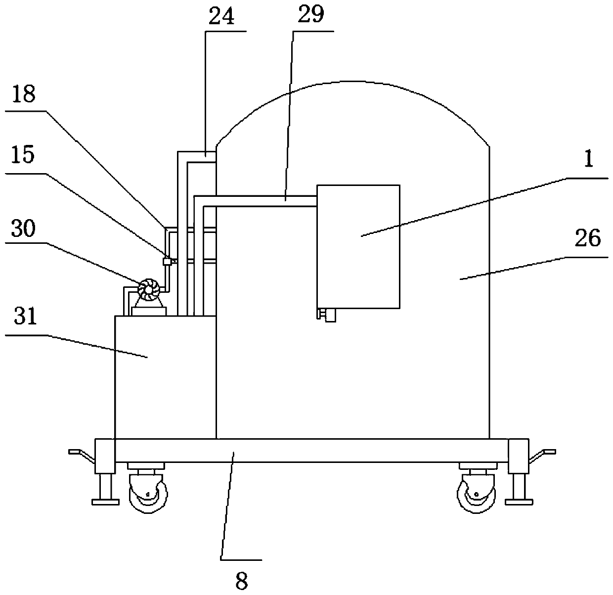 Grain dehydration device for agricultural scientific research