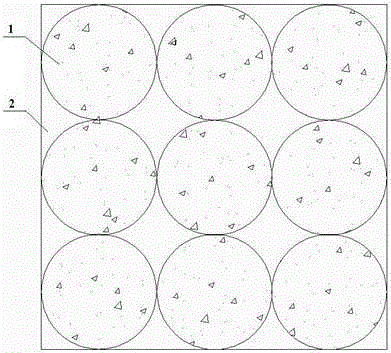 Dispersion layer composite damping material with vacant-shell foam ceramic balls as aggregate