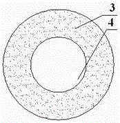 Dispersion layer composite damping material with vacant-shell foam ceramic balls as aggregate