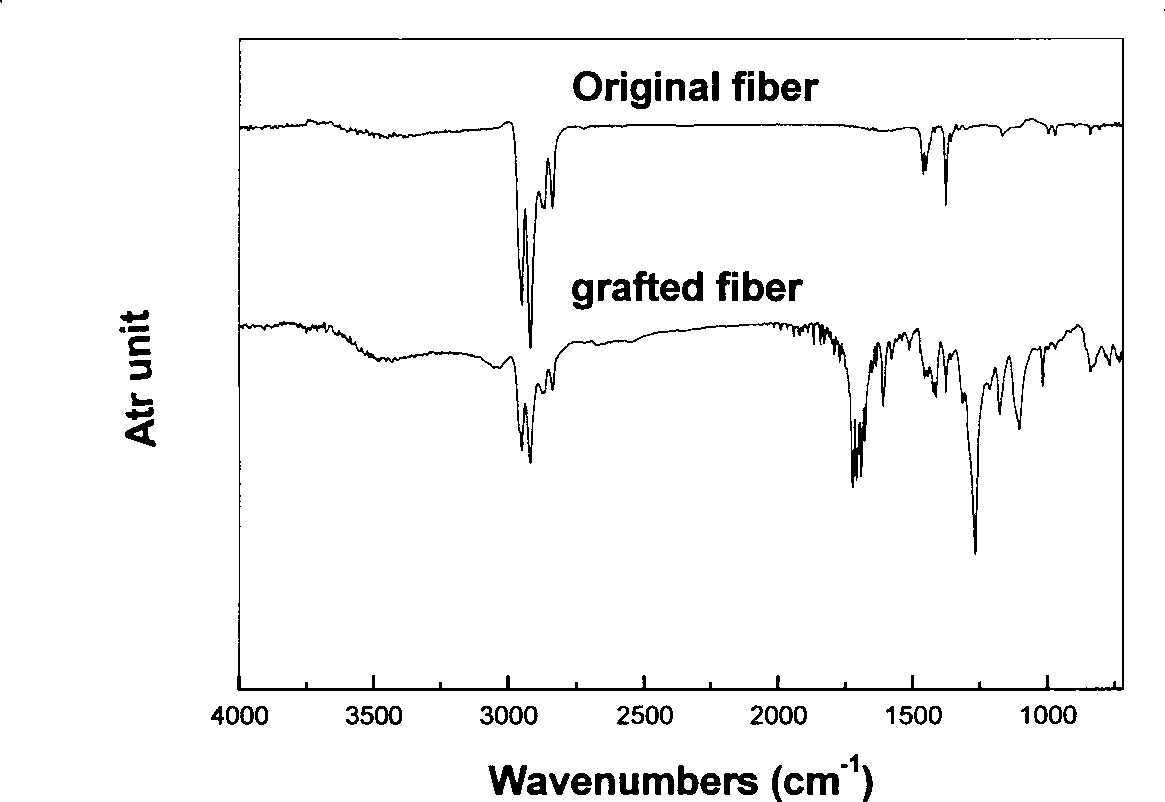 Ion exchange fiber material one-step preparation method