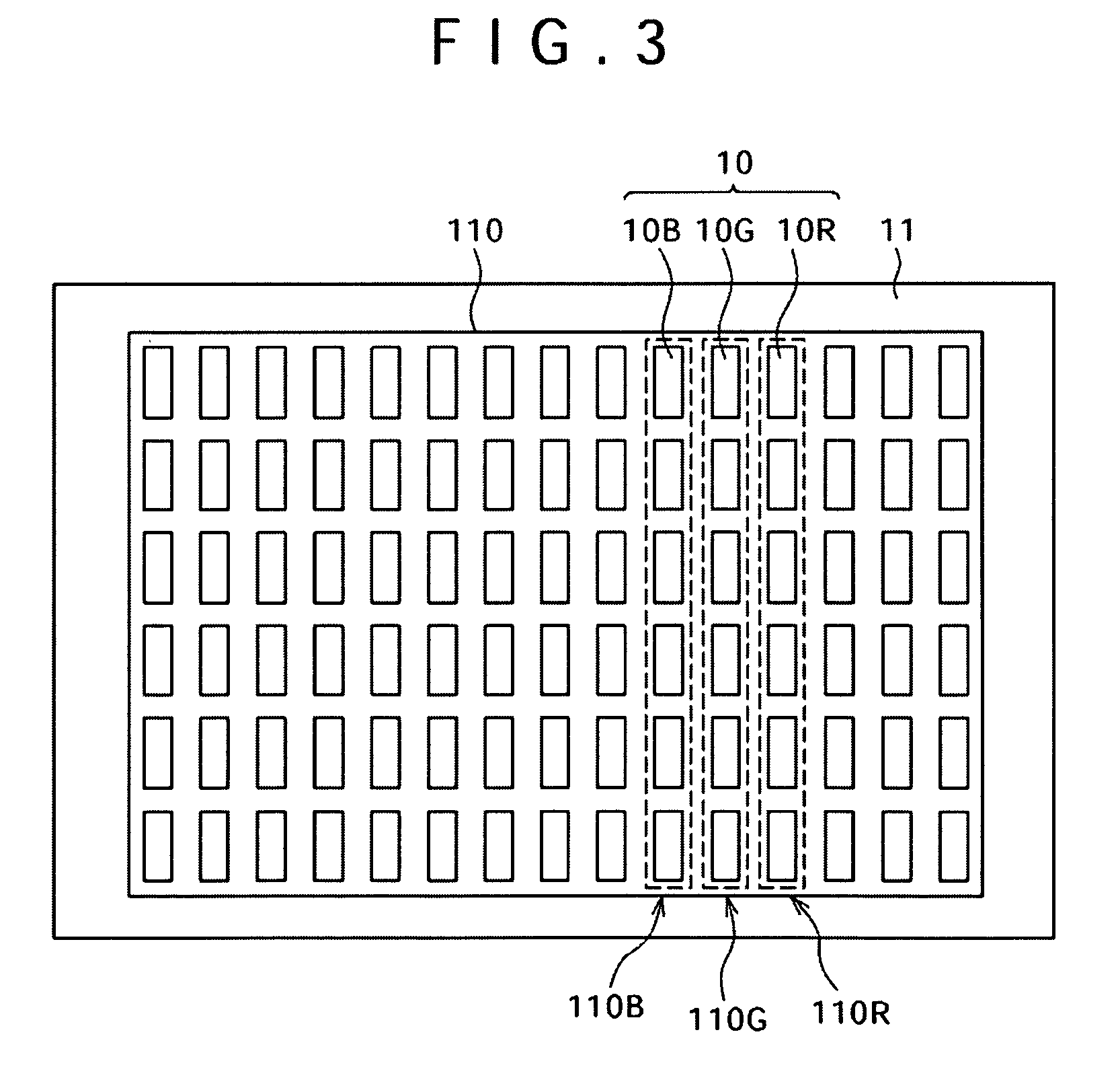 Display with organic light emitting elements including a light emitting layer provided by transferring a transfer layer from a donor substrate to an acceptor substrate