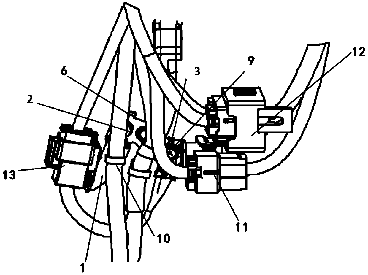 Wire harness fixing support