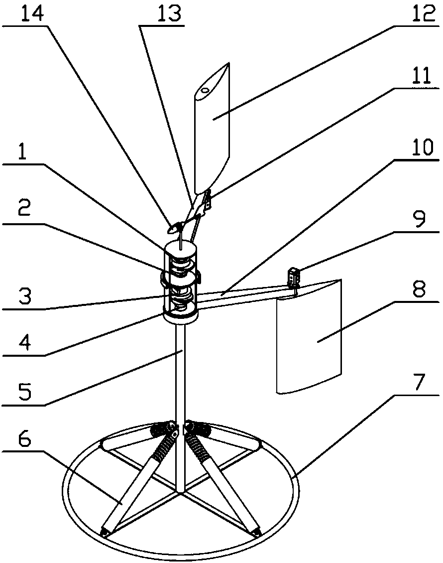 Fishtail type tidal current energy generating set