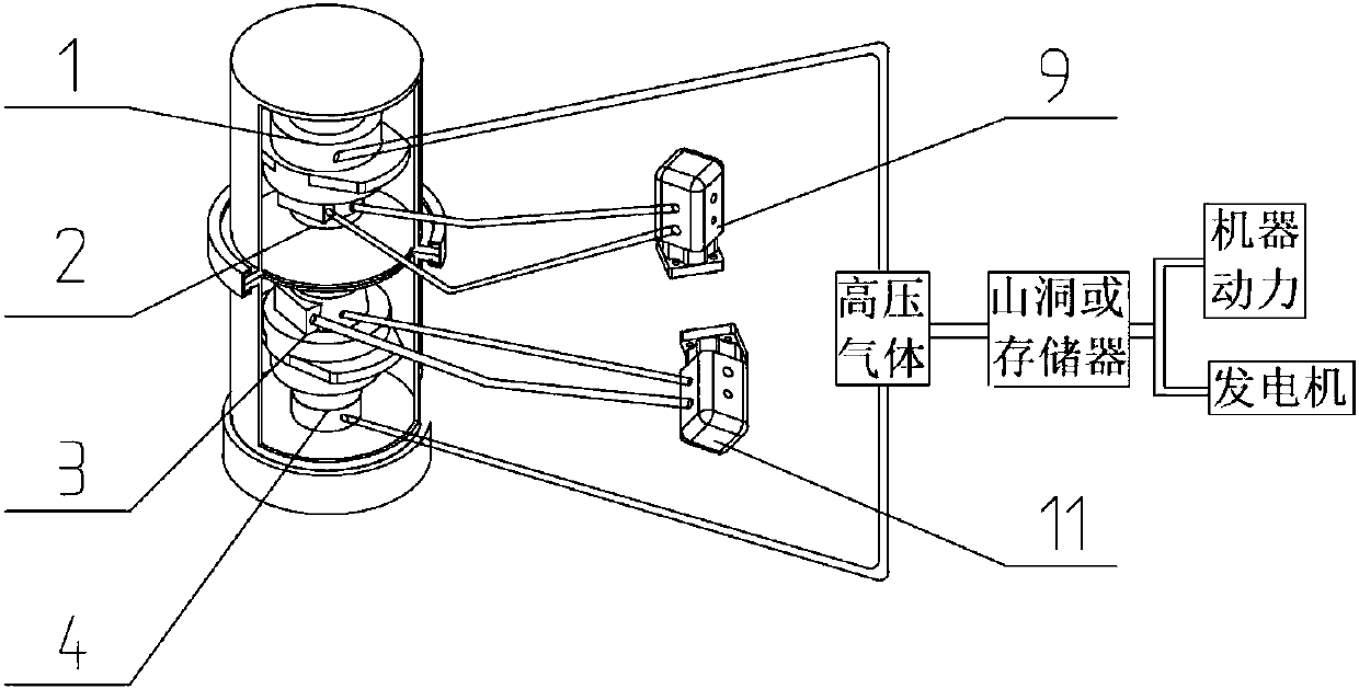 Fishtail type tidal current energy generating set