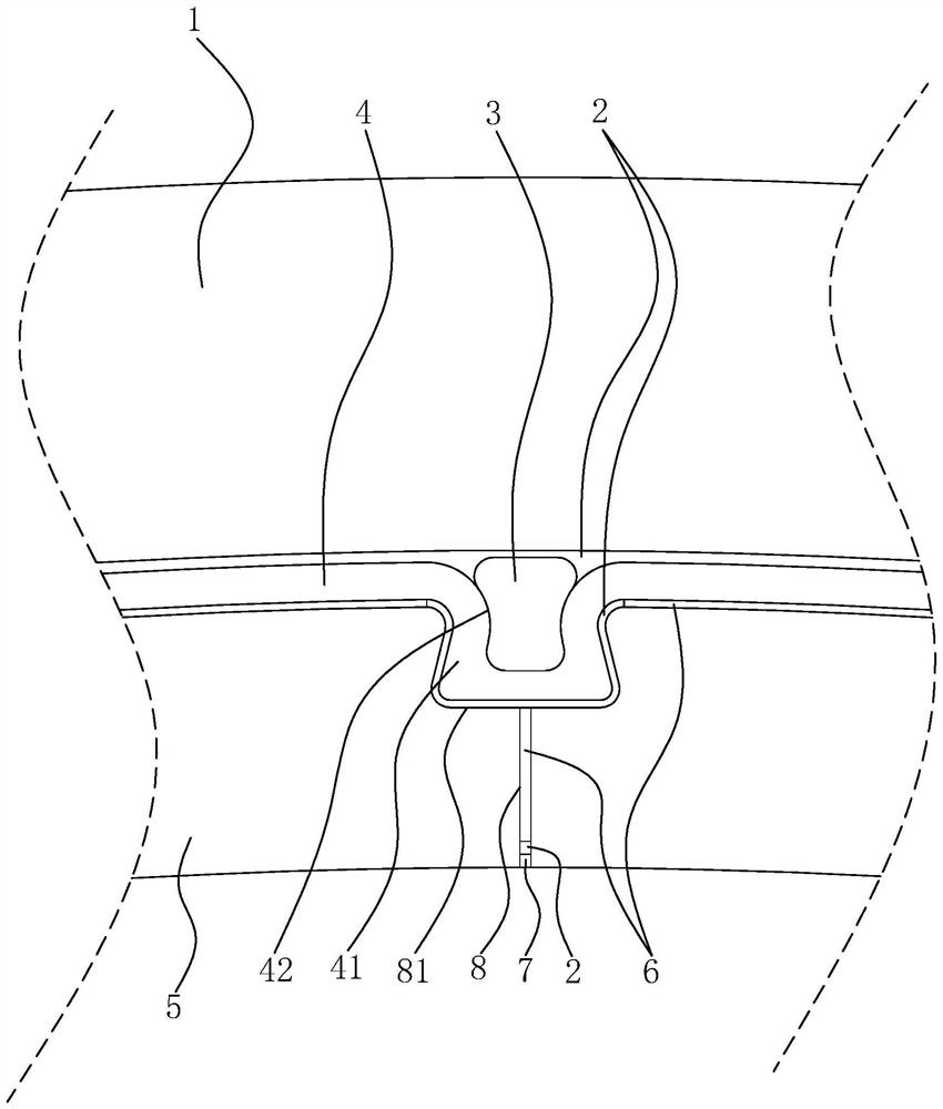 Segment caulking plugging structure and plugging process