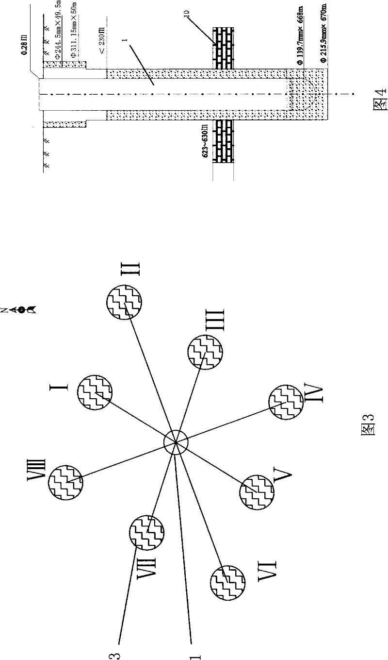 Ground stereoscopic discharge and mining method of coal bed methane