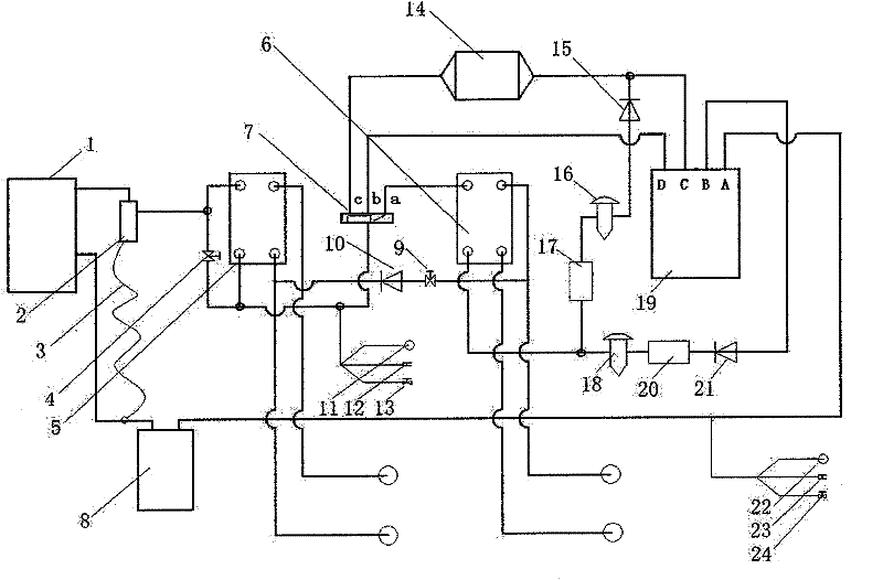 Heat pump cold and warm, hot water machine unit of air source