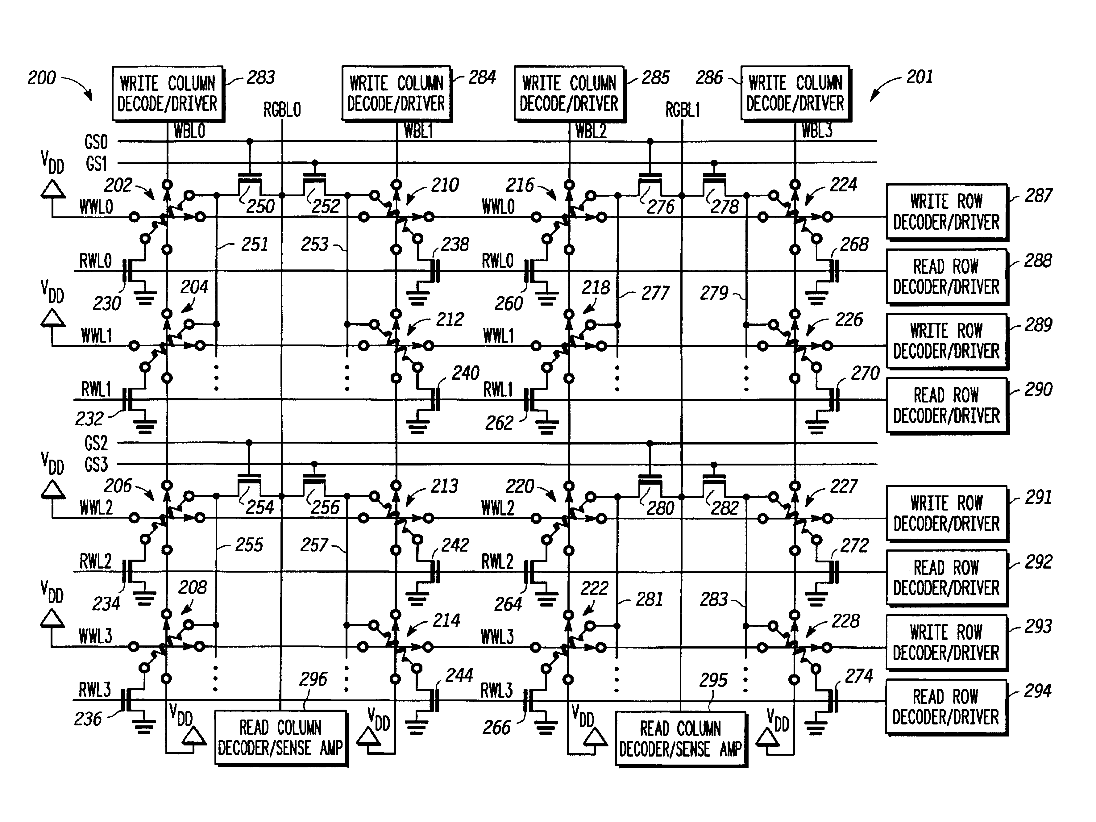 MRAM architecture with electrically isolated read and write circuitry