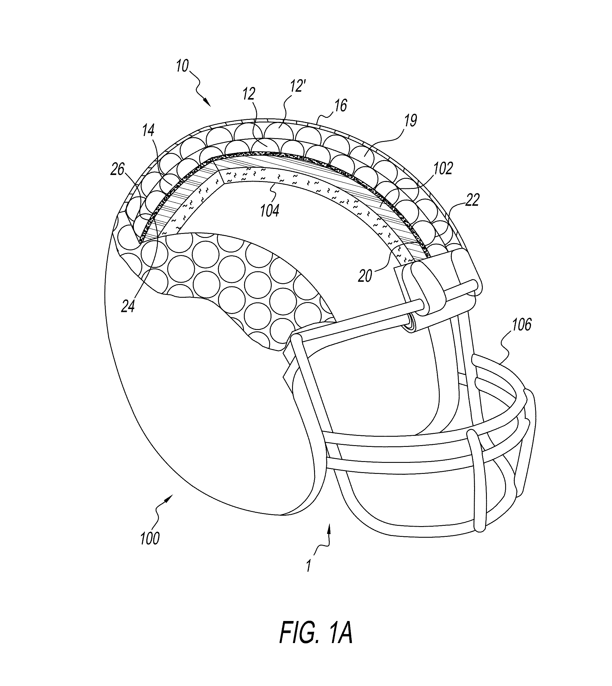 Integrated helmet having blunt force trauma protection