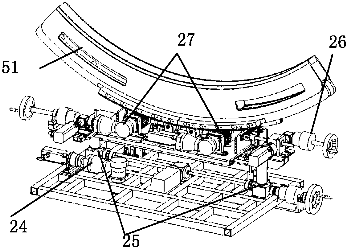 Railless automatic transfer butt joint platform