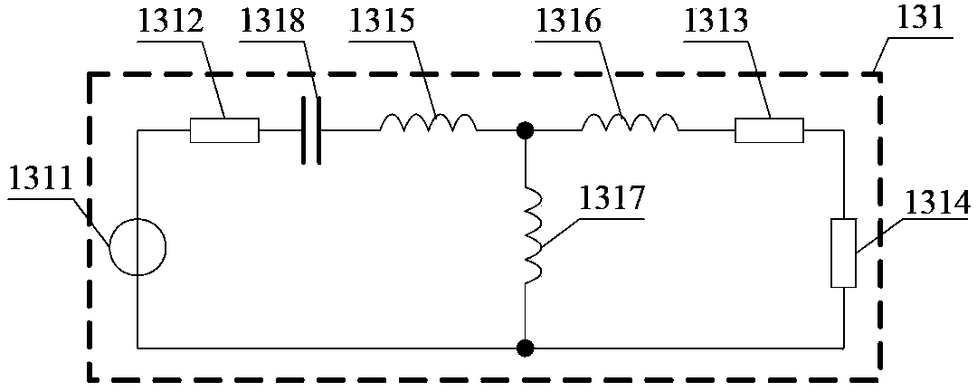 Wireless power supply device for testing guided missiles