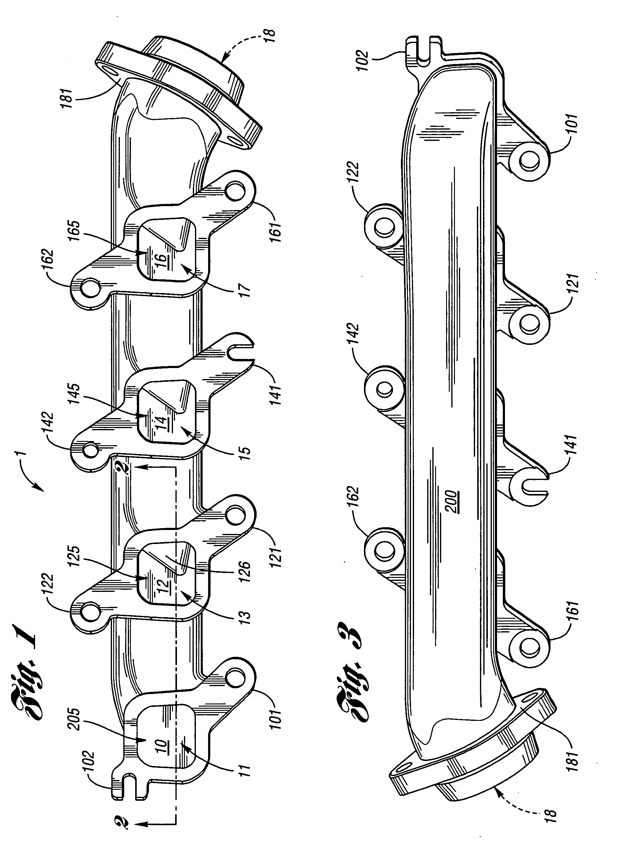 Deflector style exhaust manifold