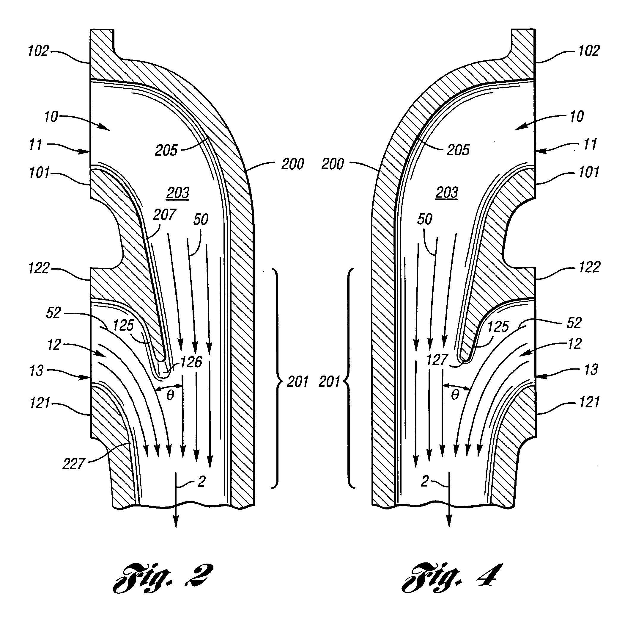 Deflector style exhaust manifold