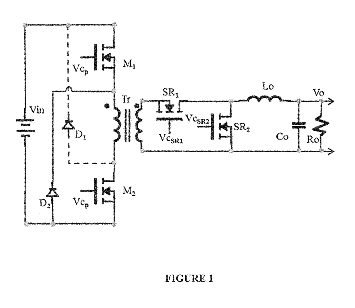 Soft transition on all switching elements two transistors forward converter