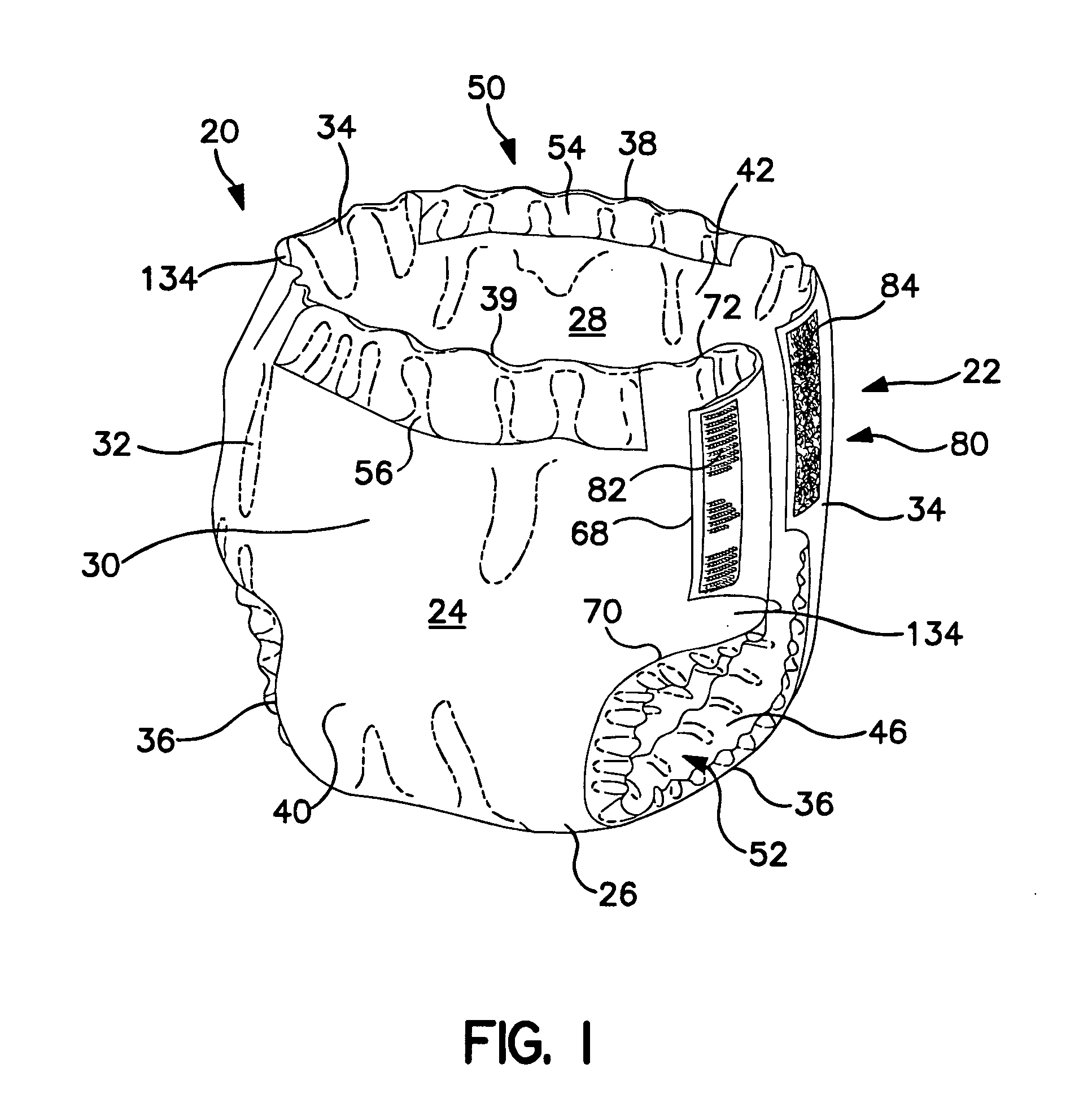 Absorbent garments with form-fitting properties