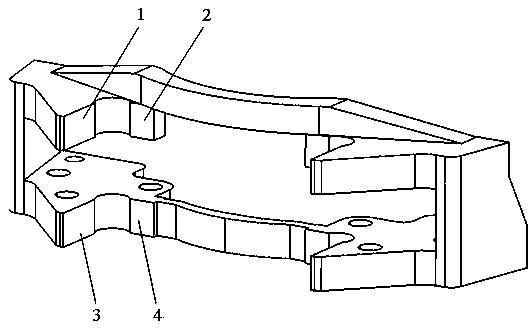 Simultaneous induction heating and quenching process for four planes of a commercial vehicle brake caliper bracket