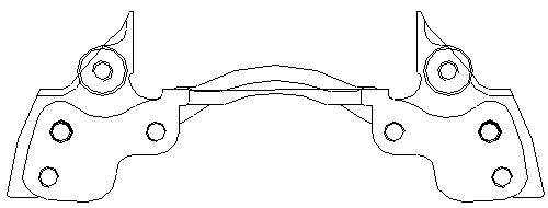 Simultaneous induction heating and quenching process for four planes of a commercial vehicle brake caliper bracket