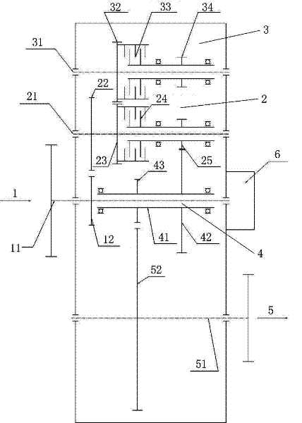 Large velocity ratio marine gearbox