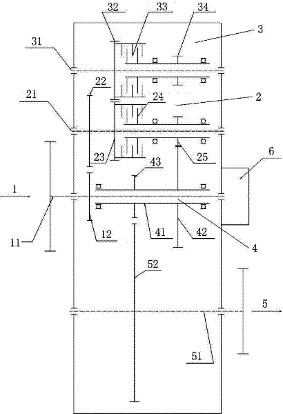 Large velocity ratio marine gearbox