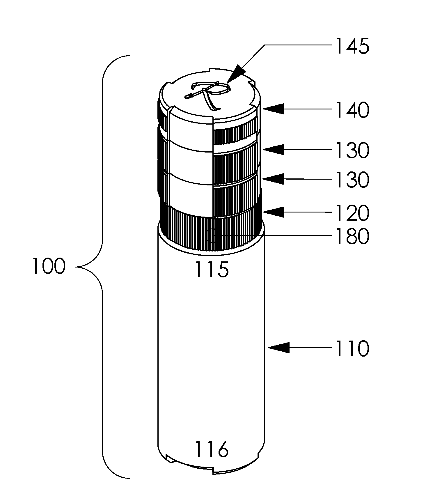 Integrated Bottle, Case and Mirror