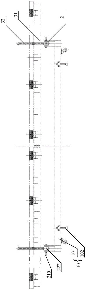 Auxiliary tooling for railway vehicle trunking installation