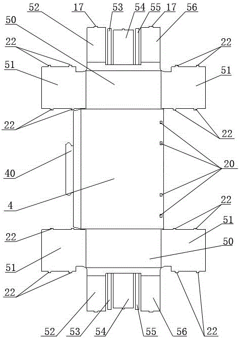 Buffering semi-package structural body for household oil press equipment transportation