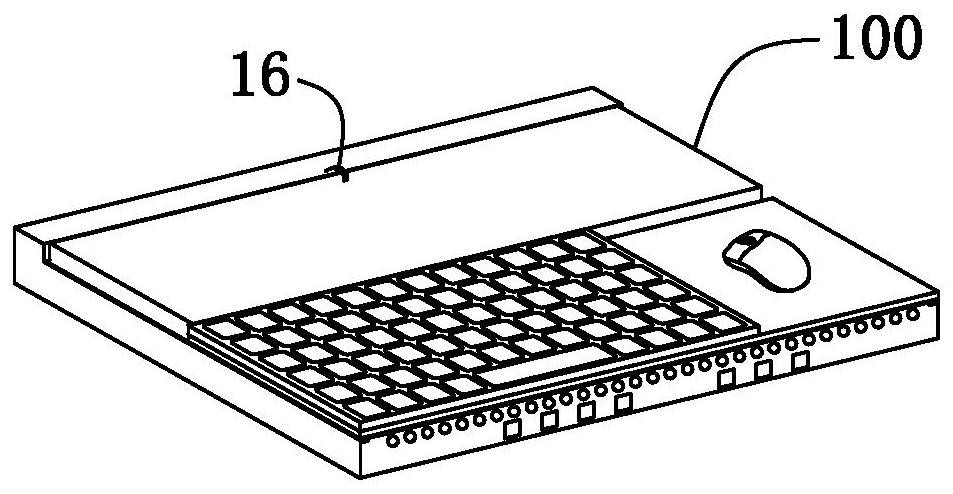 Detachable thin desktop computer convenient to store and storage assembly thereof