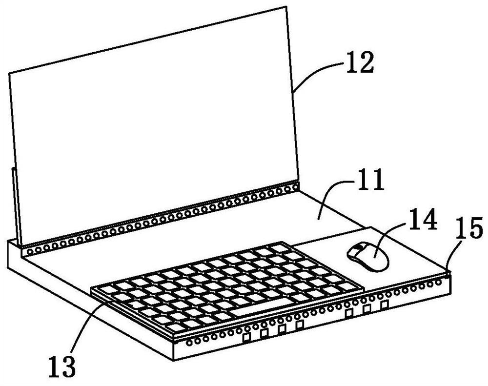 Detachable thin desktop computer convenient to store and storage assembly thereof