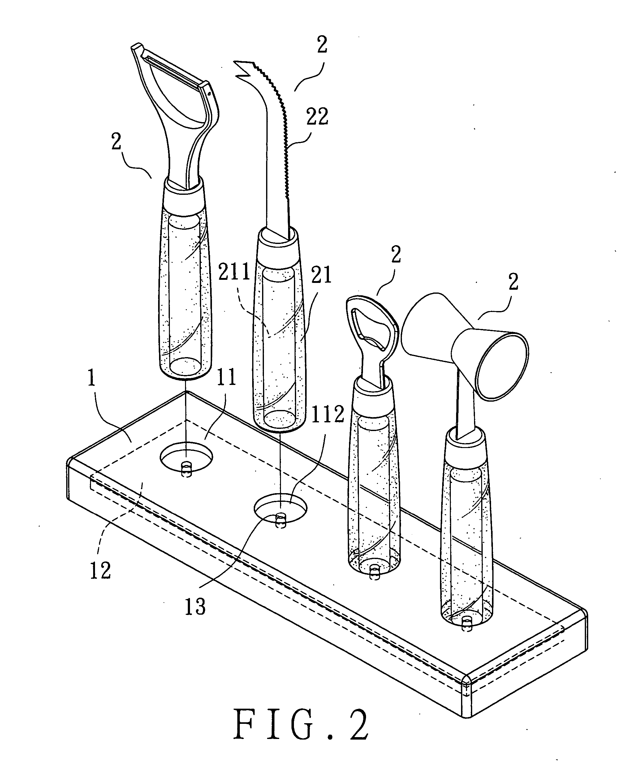 Shining utensil assembly for use in bar and kitchen