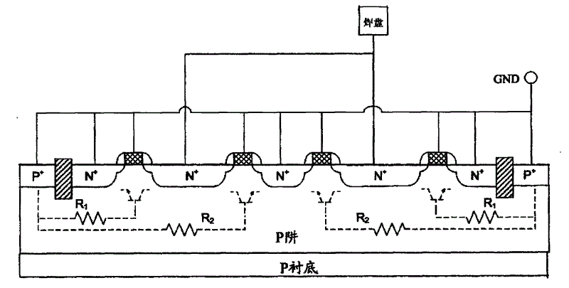 Static discharge protection device