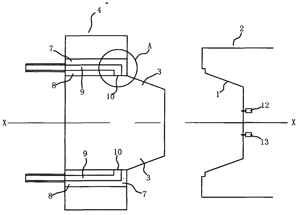 Injection molding mold of container plastic part and injection molding method thereof